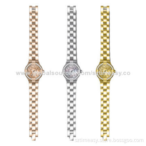 Fashion watch for ladies, with alloy case and band